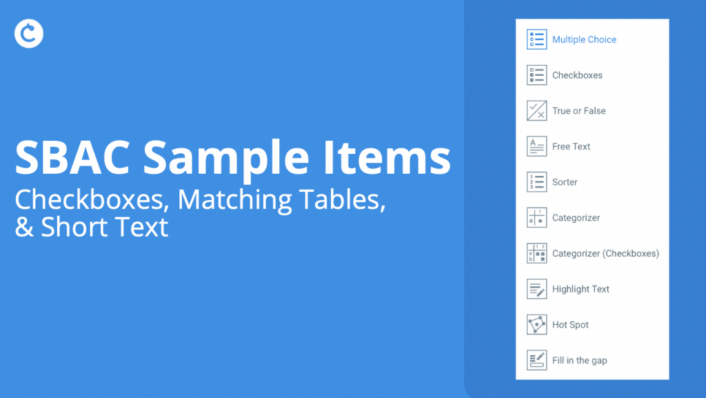SBAC Sample Items Checkboxes Short Text And More Classtime